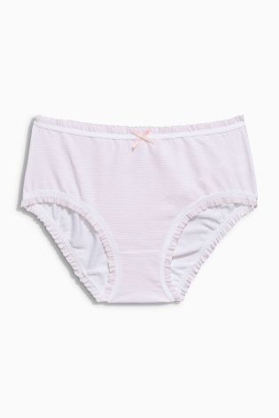 Pink/White Briefs Five Pack (1.5-16yrs)